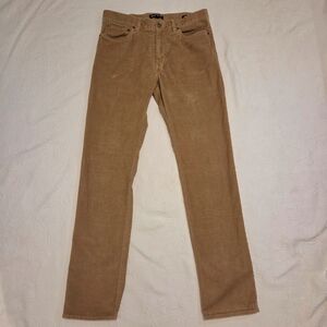 JCrew Mercantile mens courdoroy straight fit tan pant